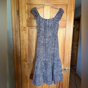 Reformation Black and White Leopard Print Maxi Dress